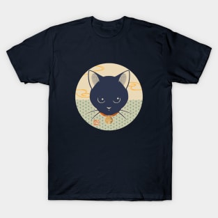 Black Cat With A Bell T-Shirt